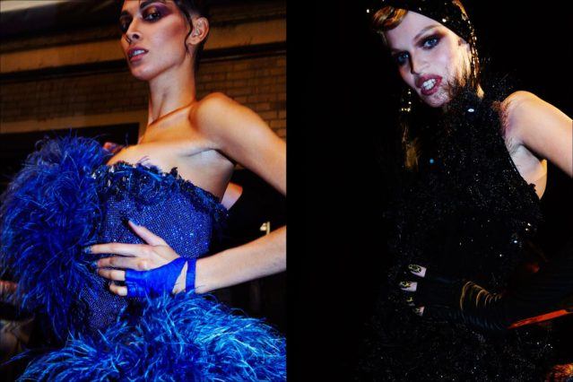 Models Lisa Jackson & Luisa Bianchin snapped in first looks at The Blonds Fall 2017 show. Photography by Alexander Thompson for Ponyboy magazine.