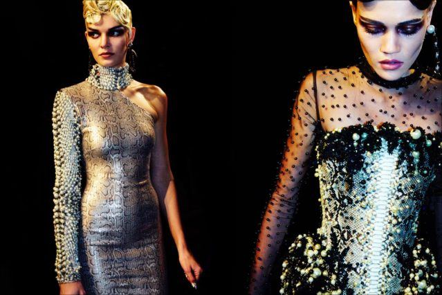 Models Luisa Hartema & Phillipa Steele photographed in first looks at The Blonds Fall 2017 collection. Photography by Alexander Thompson for Ponyboy magazine.