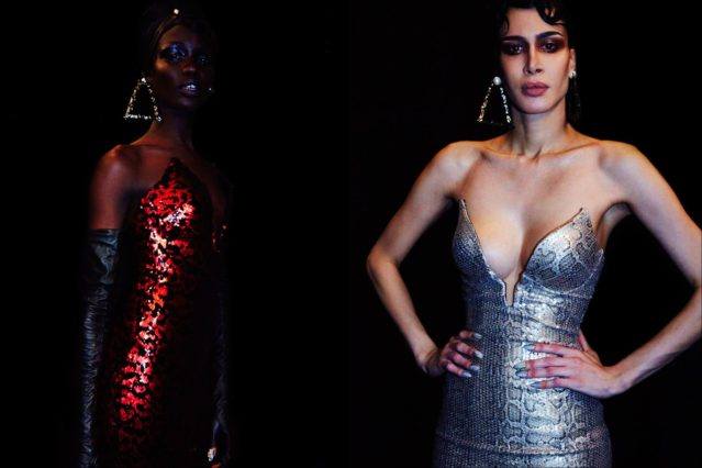 Models TIna J. & Gisele Alicea photographed in first looks at The Blonds Fall 2017 collection. Photography by Alexander Thompson for Ponboy magazine.