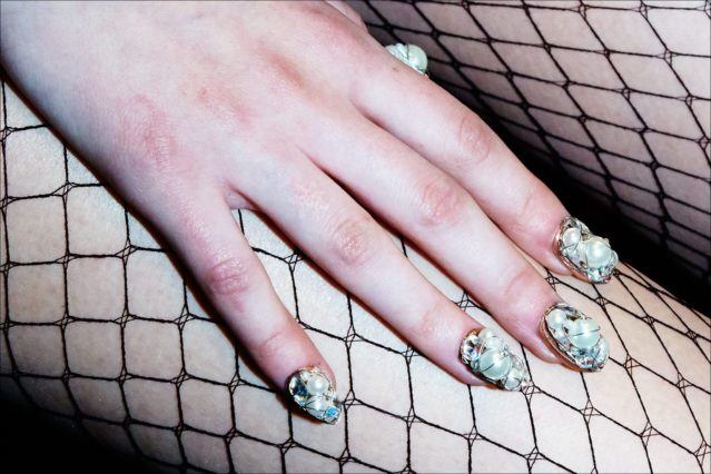 Elaborate nail art snapped backstage at The Blonds Fall 2017 womenswear show. Photography by Alexander Thompson for Ponyboy magazine.
