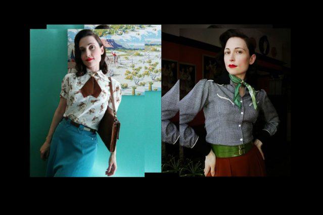 Moria Roe wears collectable vintage western wear. Ponyboy magazine.