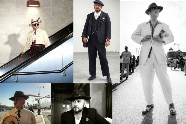 Assorted photos of Barrio Dandy, vintage menswear stylist and showroom owner J.C. De Luna. Ponyboy magazine.