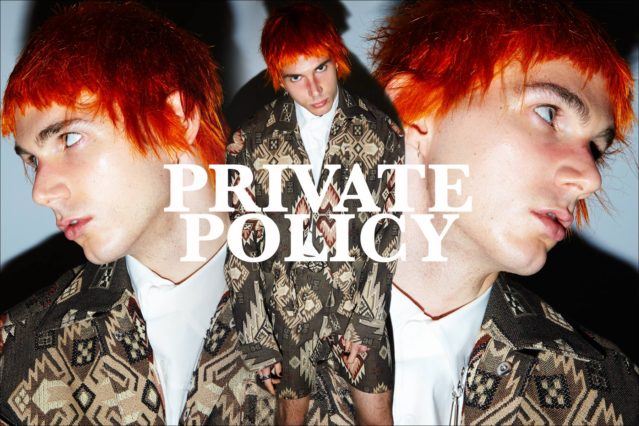 Male model Jacopo Olmo wears Private Policy Spring/Summer 2018. Photographed by Alexander Thompson for Ponyboy magazine.