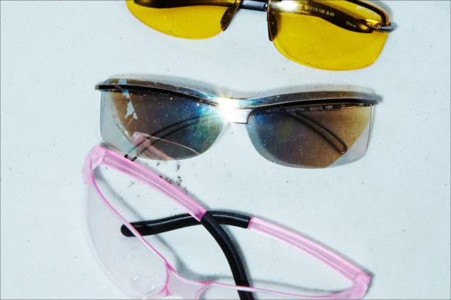 Sunglasses photographed backstage at Private Policy Spring/Summer 2018. Photography by Alexander Thompson for Ponyboy magazine.