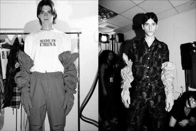 Backstage, Feng Chen Wang. S/S18. Photography by Alexander Thompson for Ponyboy magazine.