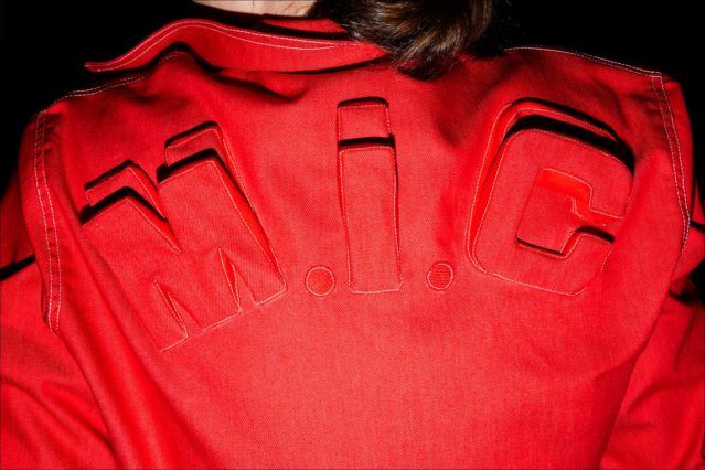 Backside, Made In China. Photographed backstage at Feng Chen Wang menswear show. Photography by Alexander Thompson for Ponyboy magazine.