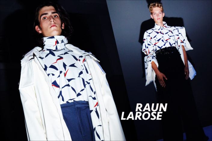 The Raun LaRose menswear presentation shown during New York Fashion Week Men, for Spring/Summer 2018. Photography by Alexander Thompson for Ponyboy magazine.