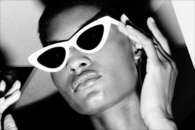 Model Mame Thiane Camara photographed backstage at Adam Selman for Spring/Summer 2018. Photography by Alexander Thompson for Ponyboy magazine.