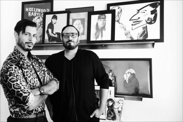 Roger and Mauricio Padilha photographed in their showroom. Photograph by Alexander Thompson for Ponyboy magazine.