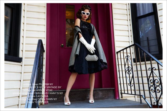 Model Demi Jonk styled by Xina Giatas for Ponyboy magazine womenswear editorial, Stoop-endous Style.