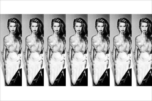 B&W photos of 80s glamour girl Dianne Brill. Ponyboy magazine.