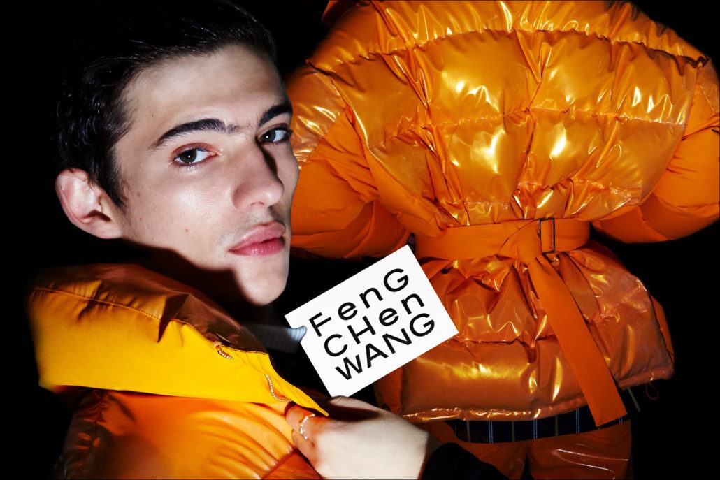 Model Piero Mendez for Feng Chen Wang Fall 2018. Photography by Alexander Thompson for Ponyboy magazine.