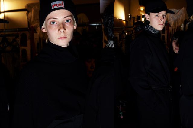 Models snapped backstage at N. Hoolywood for Fall 2018. Photography by Alexander Thompson for Ponyboy magazine.