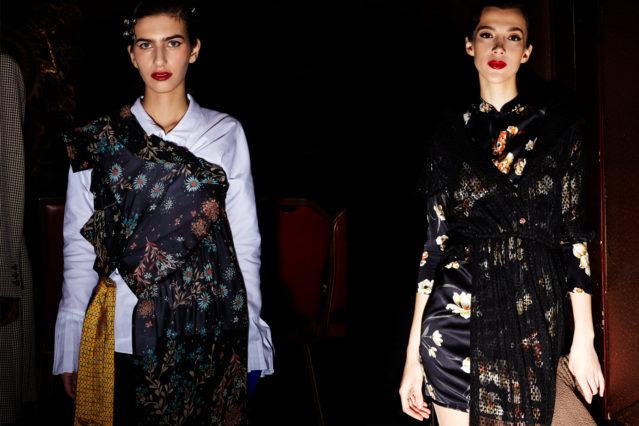 Models pose pre-show at Snow Xue Gao F/W18 collection during New York Fashion Week. Photographed by Alexander Thompson for Ponyboy magazine.
