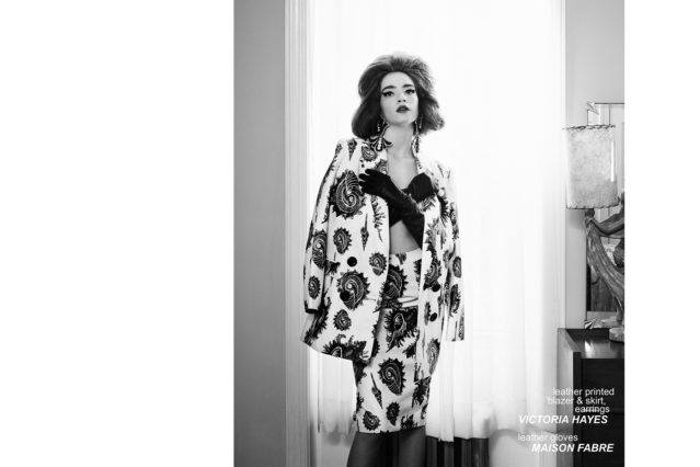Model Liv Solo, from Wilhelmina New York, stars in "Ne Me Quitte Pas" womenswear editorial for Ponyboy magazine. Photographed by Alexander Thompson, with styling by Xina Giatas.