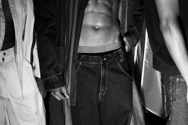 Backstage at Willy Chavarria for Spring 2019. Photography by Alexander Thompson for Ponyboy magazine.