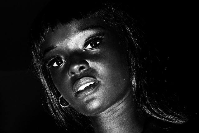 Model Duckie Thot snapped backstage at the Christian Cowan Spring/Summer 2019 show. Photography by Alexander Thompson for Ponyboy magazine.