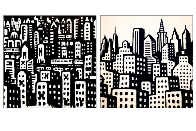 Cityscapes by NYC artist Avi Spivak. Ponyboy magazine.