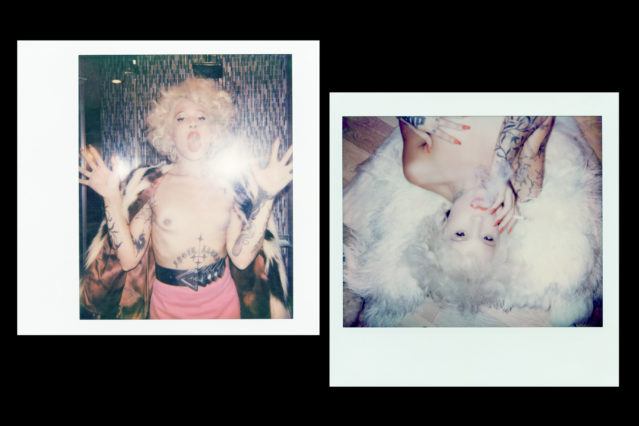 Polaroids of LA based musician Neon Music photographed for Ponyboy magazine New York by Alexander Thompson.