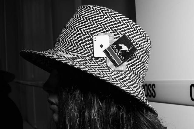 Hat by Rod Keenan New York, backstage at David Hart for Spring 2020. Photography by Alexander Thompson for Ponyboy magazine.