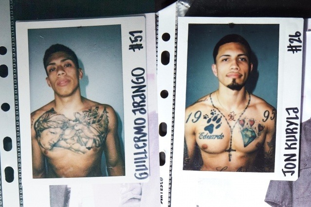 Polaroids of male models with tattoos from the Willy Chavarria Spring/Summer 2020 menswear show. Ponyboy magazine.