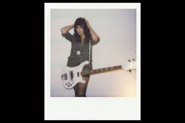 Polaroid of bass player Claudia from Babyshakes band from New York City. Photographed by Alexander Thompson.