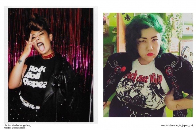 Kara Spade & Dani wear t-shirts by Rock Roll Repeat.