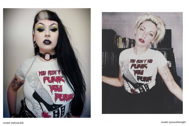 Relly & Becky DiGiglio wearing t-shirts by Rock Roll Repeat.