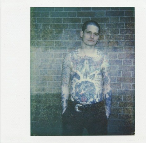 Polaroid of singer Dave Feldman from Wyldlife band by Alexander Thompson for Ponyboy magazine.