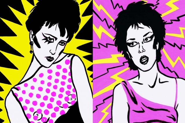 Siouxsie Sioux and Alice Bag by artist Ruth Mora. Ponyboy magazine.