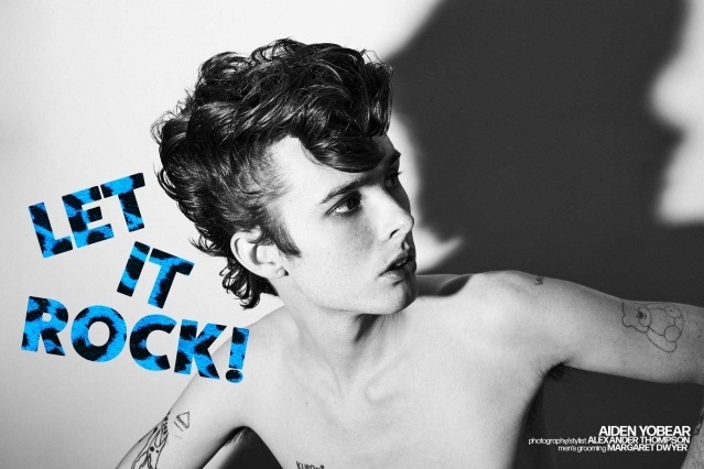 Let It Rock! Musician/model Aiden Yobear for Ponyboy magazine.