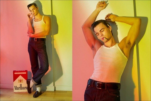 Model Ashton Smith from State Management for Ponyboy magazine, photographed & styled by Alexander Thompson. Spread #10.