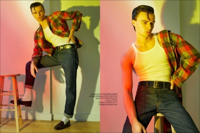 Model Ashton Smith from State Management for Ponyboy magazine, photographed & styled by Alexander Thompson. Spread #9.