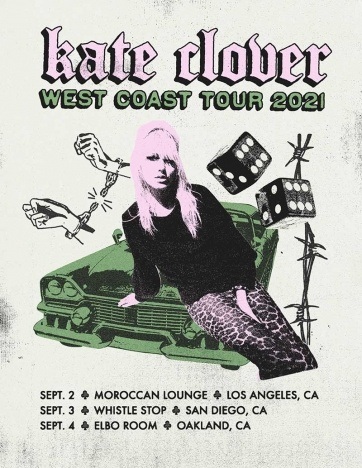 Kate Clover West Coast Tour poster.