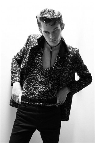 Male model Aubrey James for Ponyboy. Photography & styling by Alexander Thompson. Look 4.