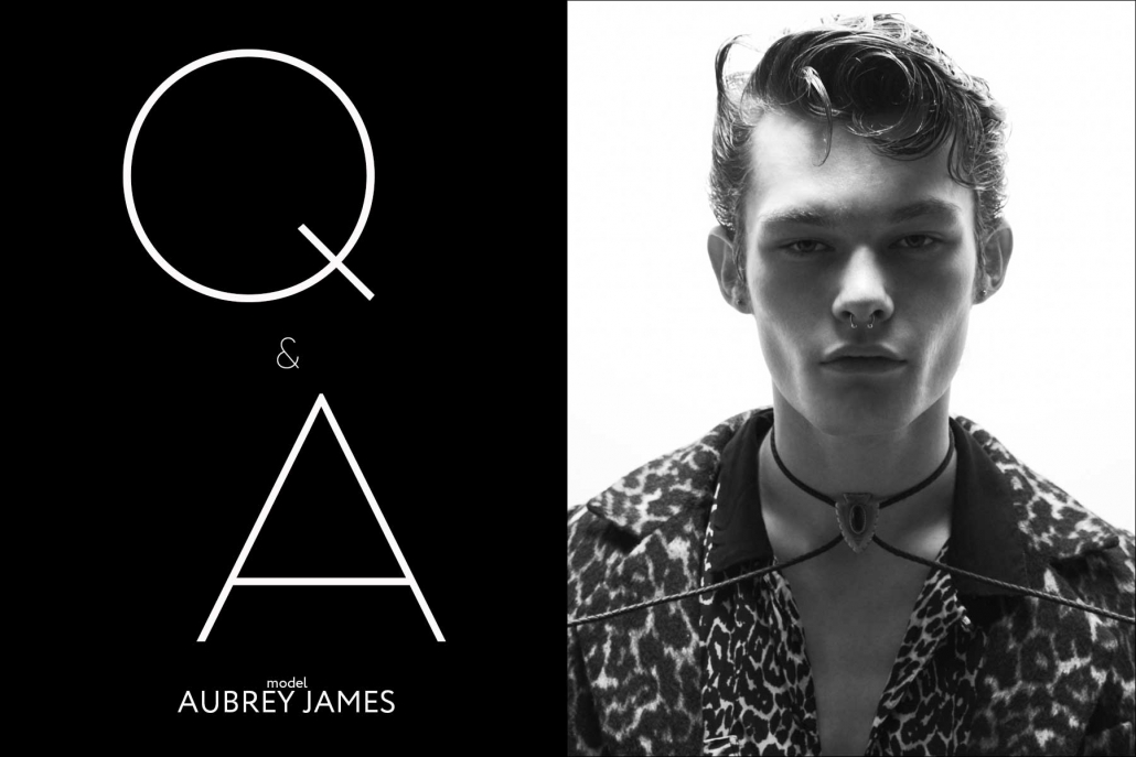 Male model Aubrey James for Ponyboy. Photography & styling by Alexander Thompson.