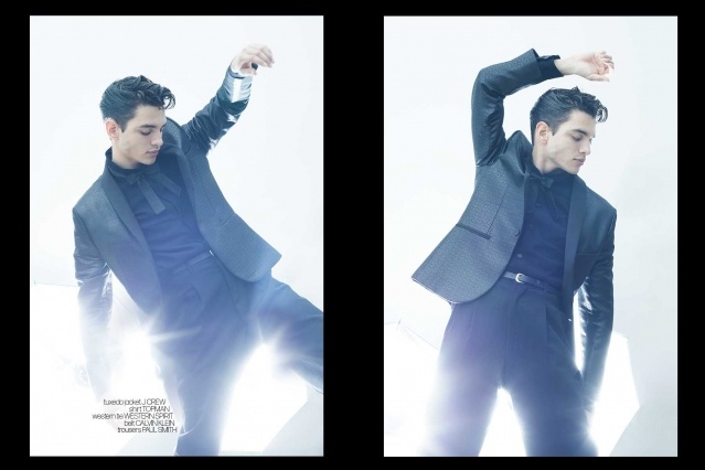 Male model Justin Valsechi for Ponyboy. Photography & styling by Alexander Thompson. Spread #5.
