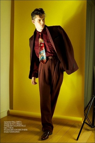 Male model Edward Bayer for Ponyboy. Photography & styling by Alexander Thompson. Look#9.