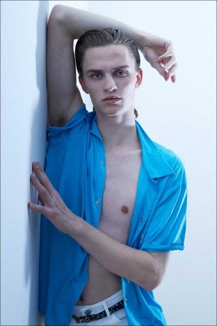 Male model Trajan Benson photographed for Ponyboy magazine by Alexander Thompson - Look 4.