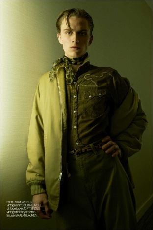 Male model Trajan Benson photographed for Ponyboy magazine by Alexander Thompson - Look 6.