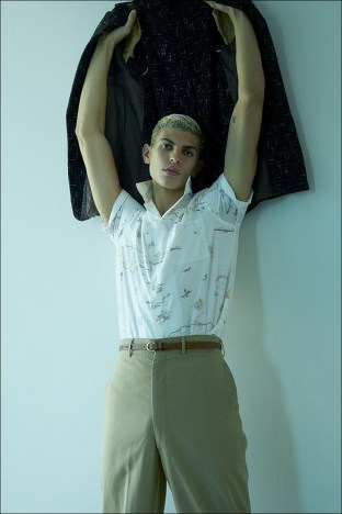 Male model Aidan Scout photographed for Ponyboy magazine by Alexander Thompson - Look 2, version 4.
