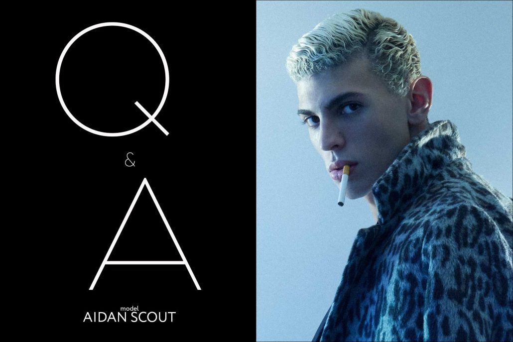 Model Aidan Scout from State Management photographed by Alexander Thompson for Ponyboy magazine.