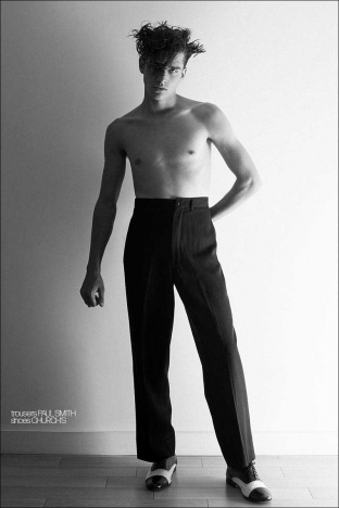 Male model Aidan Scout photographed for Ponyboy magazine by Alexander Thompson - Look 10.