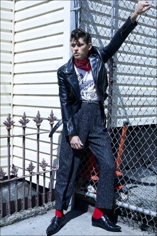 Model Oliver Intriago for Ponyboy magazine. Photography & styling by Alexander Thompson. Look 7.