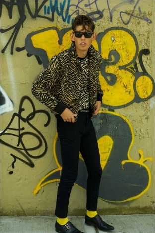 Model Oliver Intriago for Ponyboy magazine. Photography & styling by Alexander Thompson. Look 8.