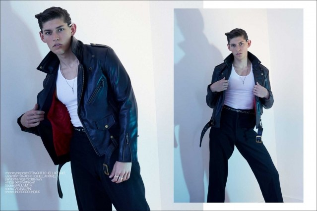 Model Oliver Intriago for Ponyboy magazine. Photography & styling by Alexander Thompson. Spread 1.