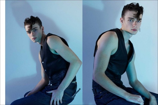 Model Jack Hilderhoff photographed for Ponyboy magazine by Alexander Thompson in New York City. Spread 2.