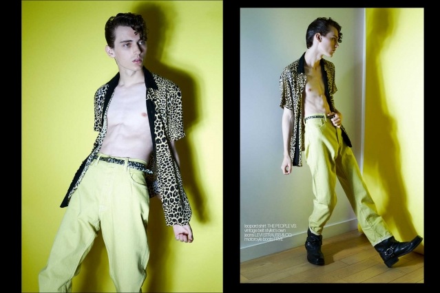 Model Keaton Hardwick photographed for Ponyboy by Alexander Thompson in New York City. Spread 7.