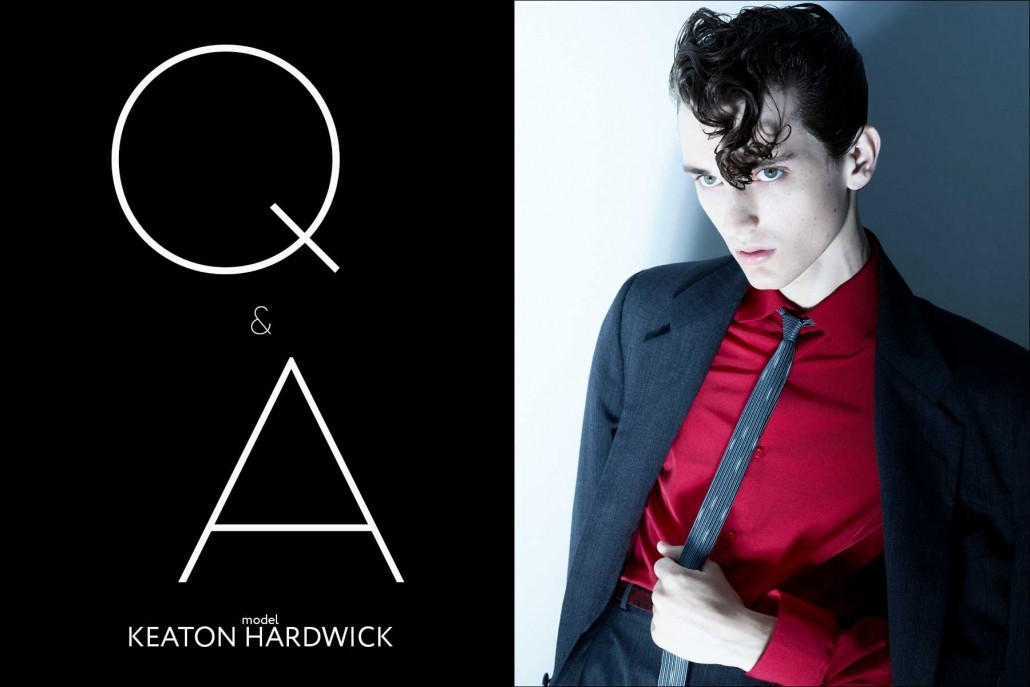 Model Keaton Hardwick photographed for Ponyboy by Alexander Thompson in New York City. Opening spread.
