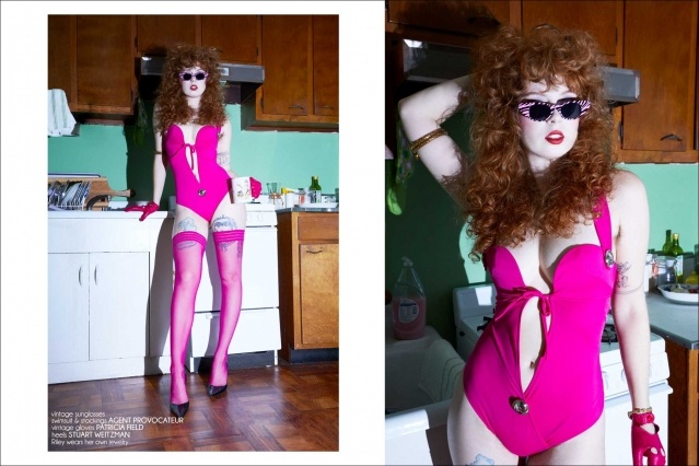 Riley "Rat Queen" Pinkerton from Castle Rat, photographed for Ponyboy by Alexander Thompson - Spread 1.